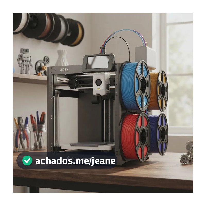 Impressora 3D Flashforge Ad5x Preto Multimaterial Com Touchscreen