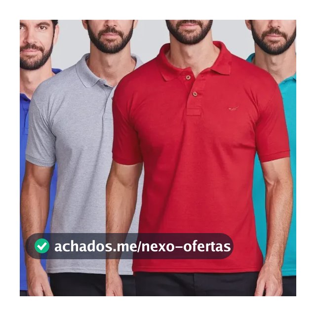 Kit 5 Camisa Gola Polo Masculina Blusa Slim Piquet