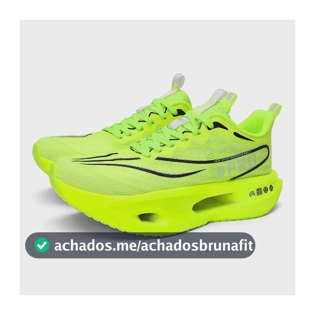Tênis De Corrida Placa De Carbono Esportivo Verde Geométrico 39