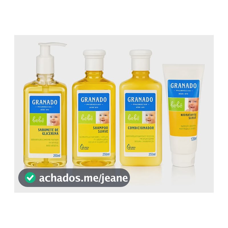 Kit Granado Bebê Sabonete, Shampoo, Condiciona E Hidratante