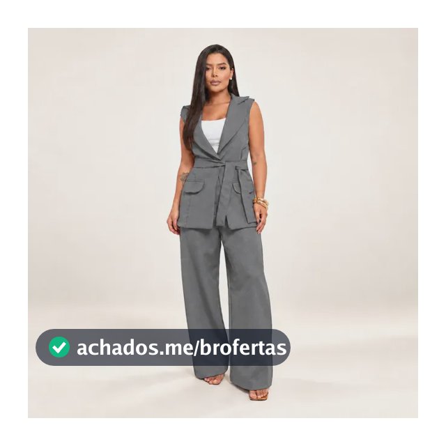 Conjunto Alfaiataria Boss Colete E Calça Pantalona Social