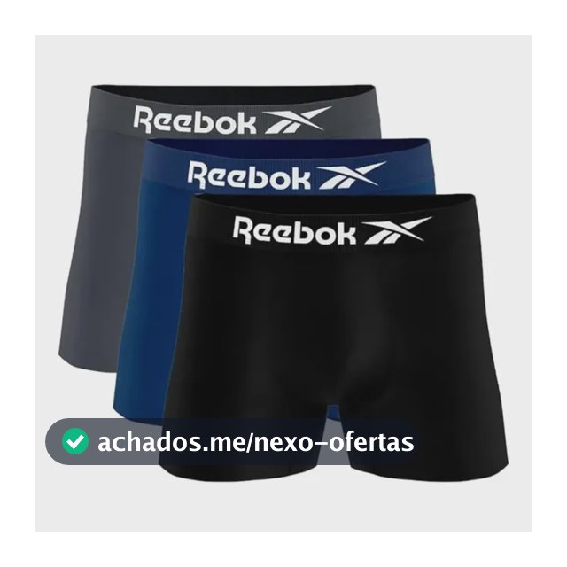 Kit 3 Cuecas Reebok Original Em Microfibra Sem Costura