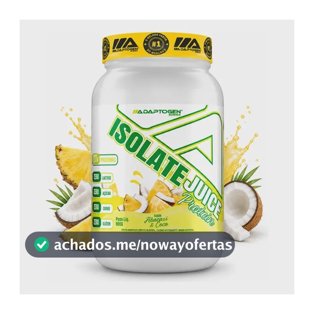 Proteína Isolada Isolate Juice Protein Adaptogen 900g Abacaxi E Coco