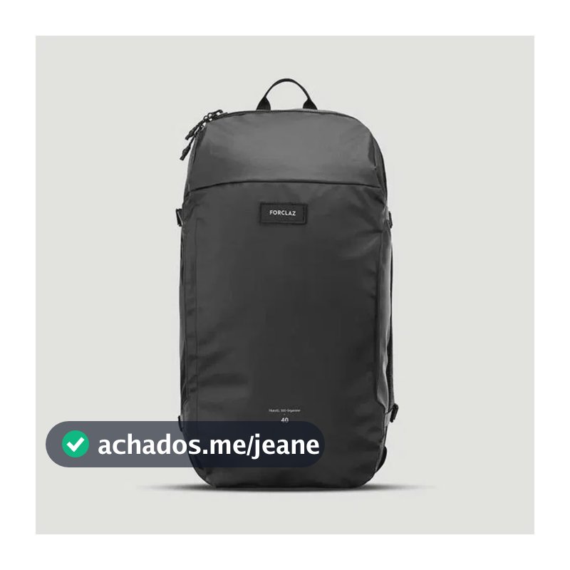 Mochila De Viagem 40 L Ecodesign Travel 500 Cor Preto