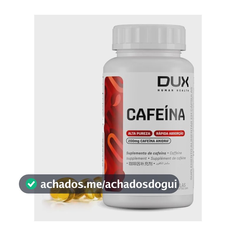 Cafeína Dux Nutrition em cápsula Sem sabor x 100g de 90 un
