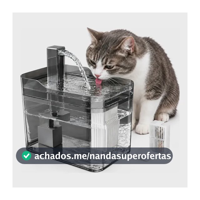 Fonte De Agua P/ Gato Cachorro Premium Silenciosa Automática 127/220v Cinza-escuro