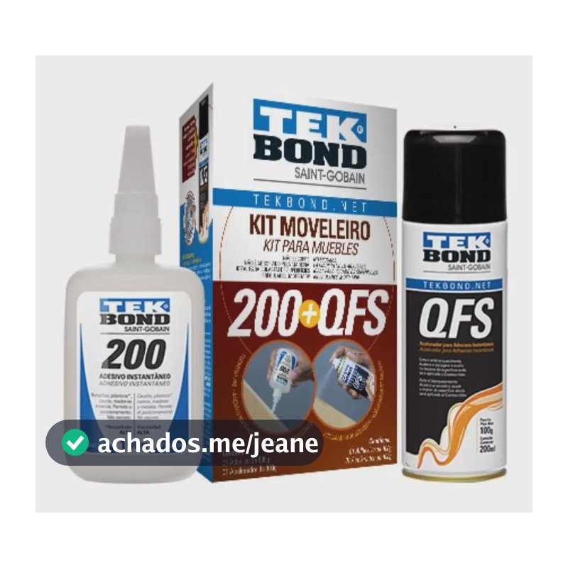 Kit Moveleiro 200 100g + Ativador Qfs 200ml Tekbond
