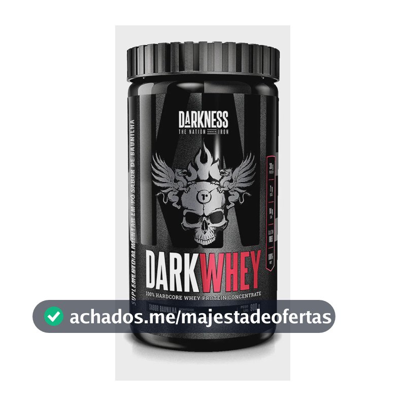 Whey Protein Concentrado Dark Whey 100% Baunilha 900g Darkness