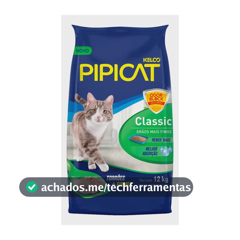 Pipicat Classic 12kg Areia Para Gatos