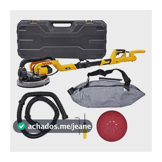 Lixadeira De Parede Teto Girafa 750w + 7 Lixas Maleta Wagner