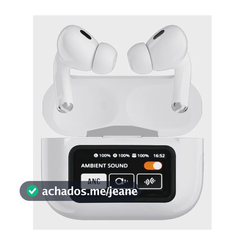 Fone De Ouvido Sem Fio A9 Pro Bluetooth 5.4 - Tela TouchScreen Eletro Mex