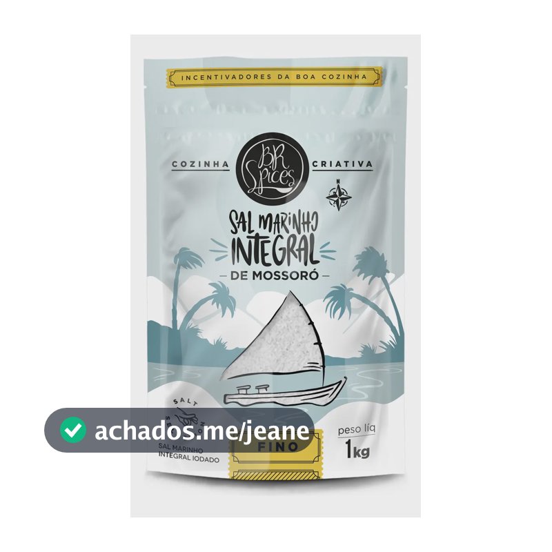 Sal Marinho Br Spices Integral Fino Pouch 1kg