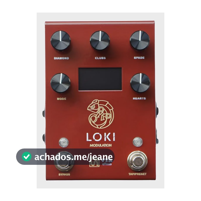 Pedal De Modulação Stereo Vtr Effects Loki Gold Series Midi 99 Presets Bordô