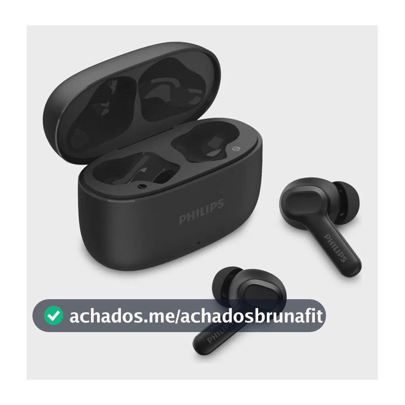Fone de ouvido Tws Philips Tat1109bk/00 preto Ipx4