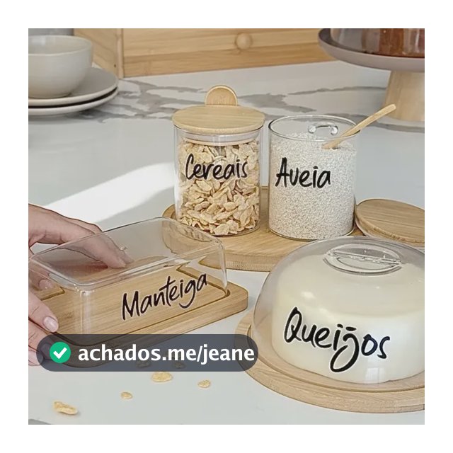 Kit Mesa Posta Bambu 5 Peças