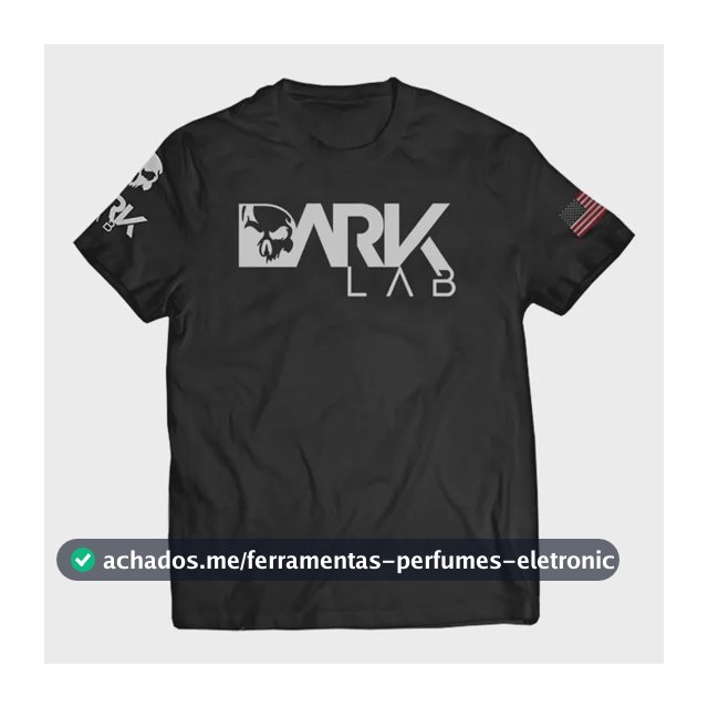Camiseta Dry-fit  Preta Caveira Unisex Dark Lab