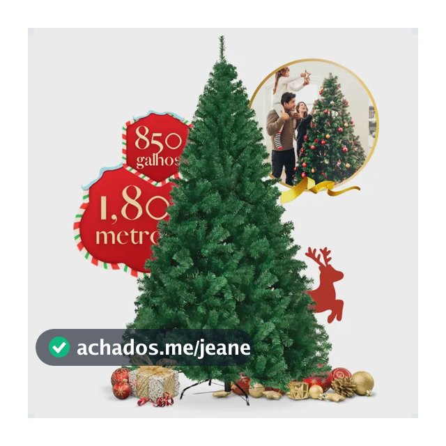Árvore De Natal 1,80 Metros 850 Galhos Pinheiro Verde Luxo Cheia Grande Galho Grosso 180cm Pé De Ferro Enfance
