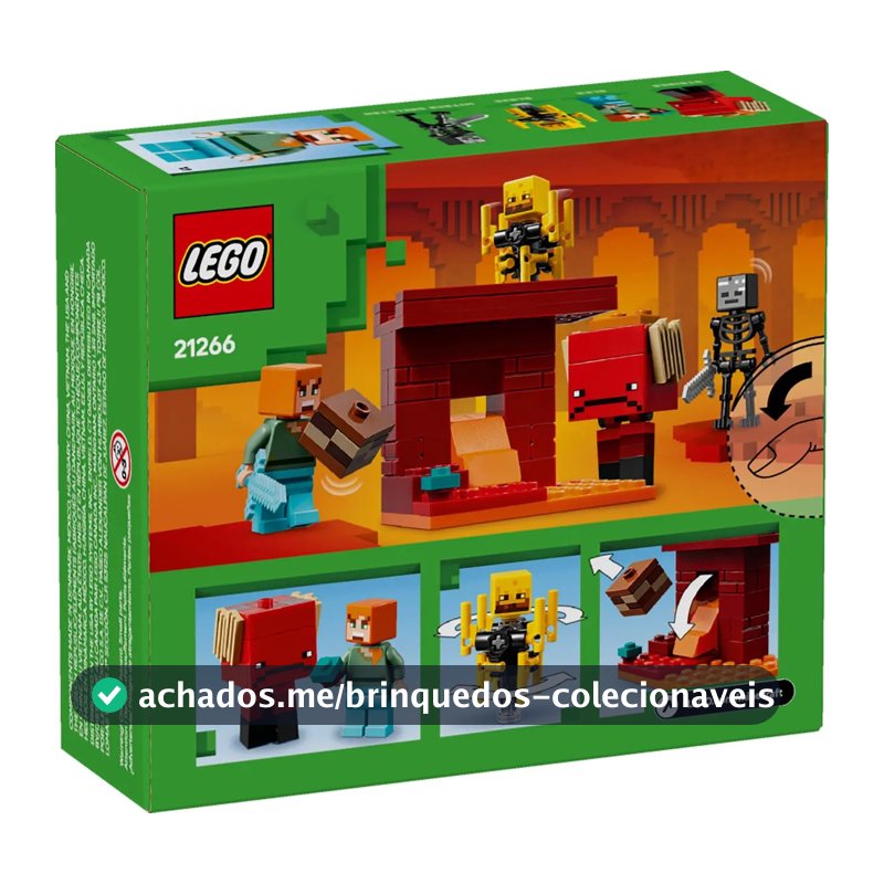 LEGO Minecraft - A Batalha da Lava no Nether - 99 Peças - 21266