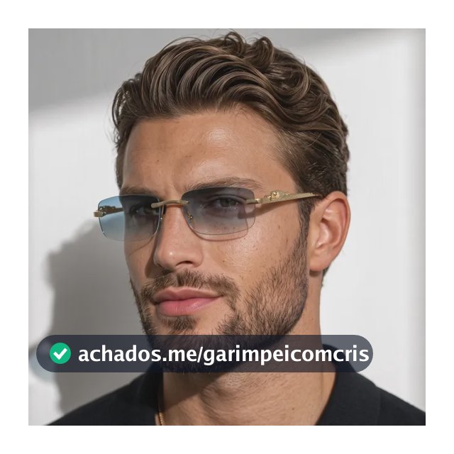 Óculos De Sol Retagular Masculino Feminino Hype Moda Tigre Azul Claro Degradê