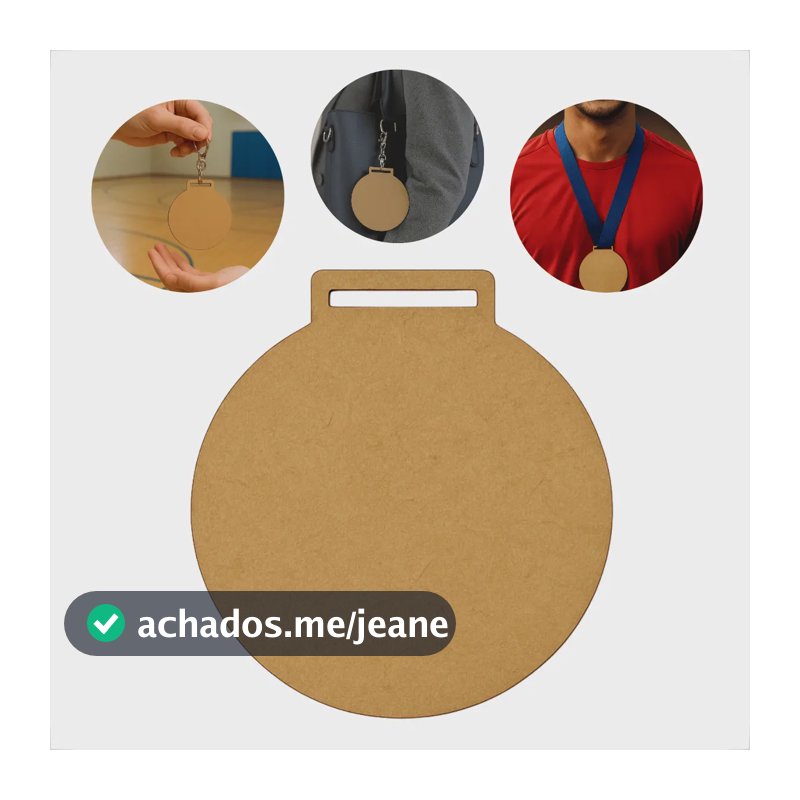Kit 50 Medalhas Mdf Cru 10cm Premiação Personalizável