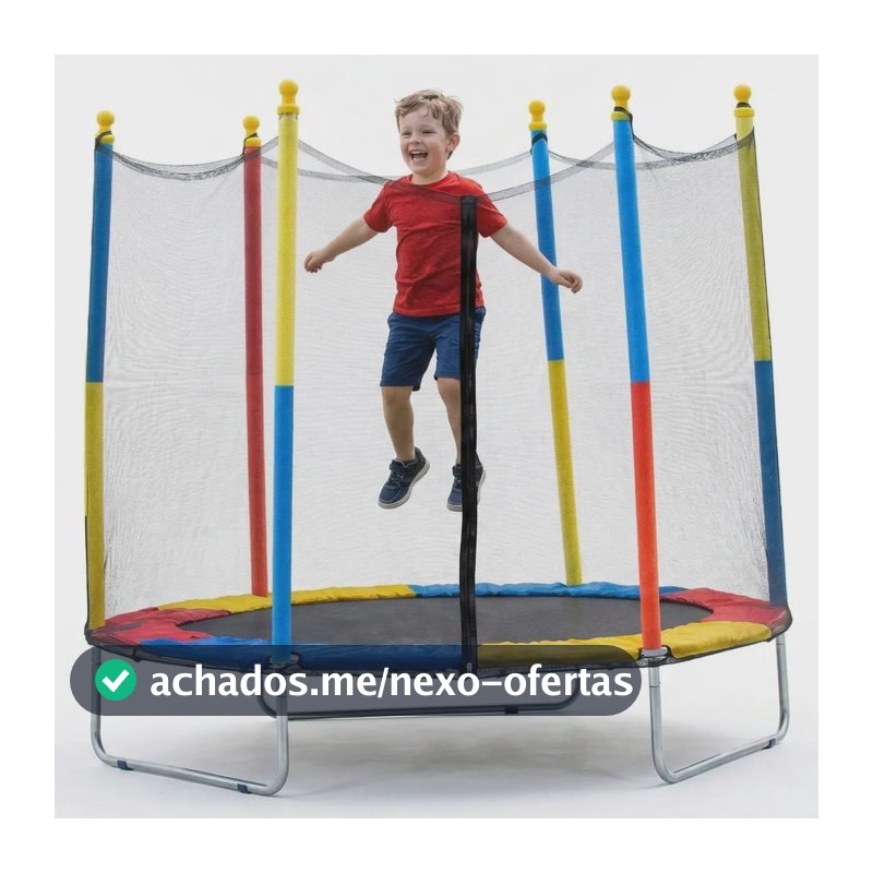 Cama Elástica Infantil Pula Pula 1,8m Trampolim Com Zíper
