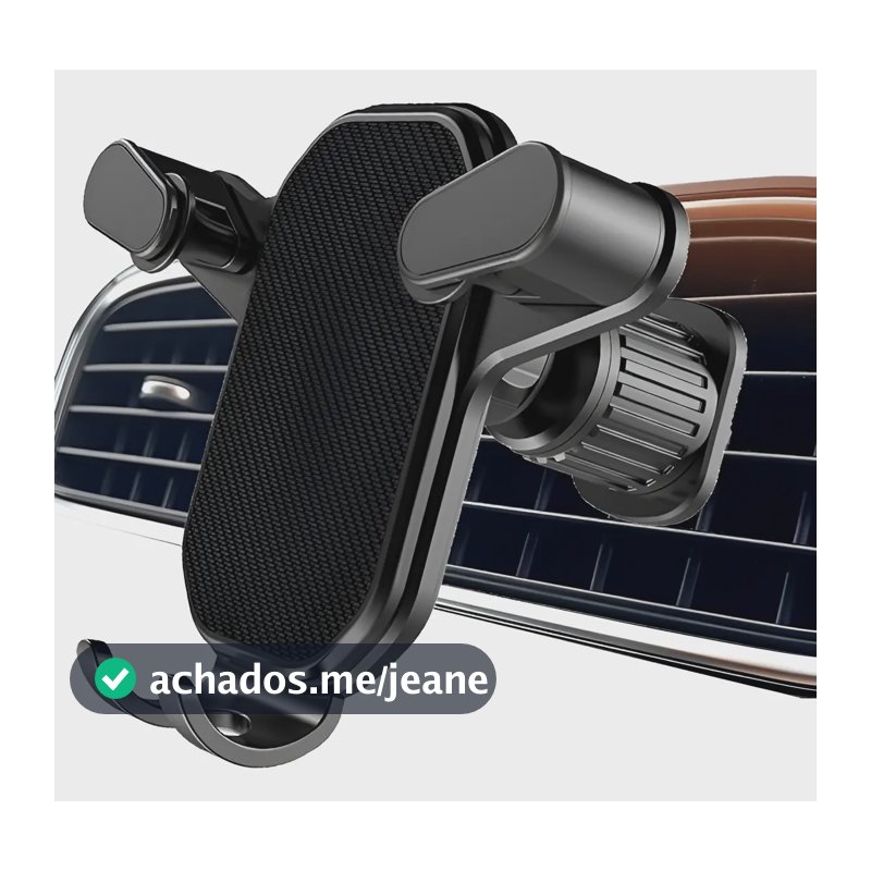 Suporte Celular Gps Veicular Carro Ar Condicionado Gira 360 Preto