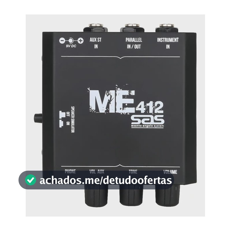 Amplificador Mesa Som Amplificada Santo Angelo Me412 2 Canais P10