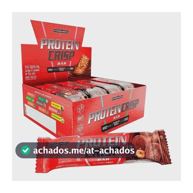 Crisp Bar Barrinha Proteica 12un Integralmedica - Sem Gluten
