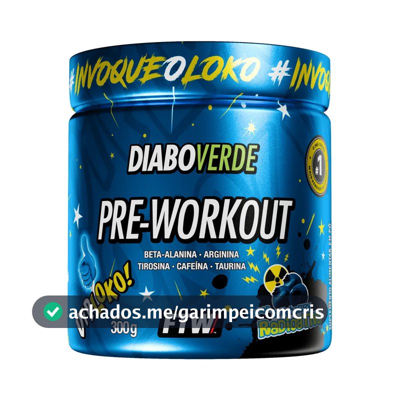 Suplemento Em Pó Pre Treino Dip Loko! Ftw - Diabo Verde Blueberry Radioativo