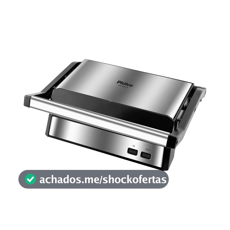 Grill E Sanduicheira PGR21PI Maxx Clean 1000W Cinza Philco