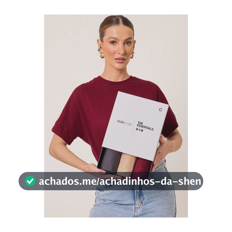 Kit 3 T-shirts Oversized Intense Algodão Cléa Store Chumbo/bege/vinho P