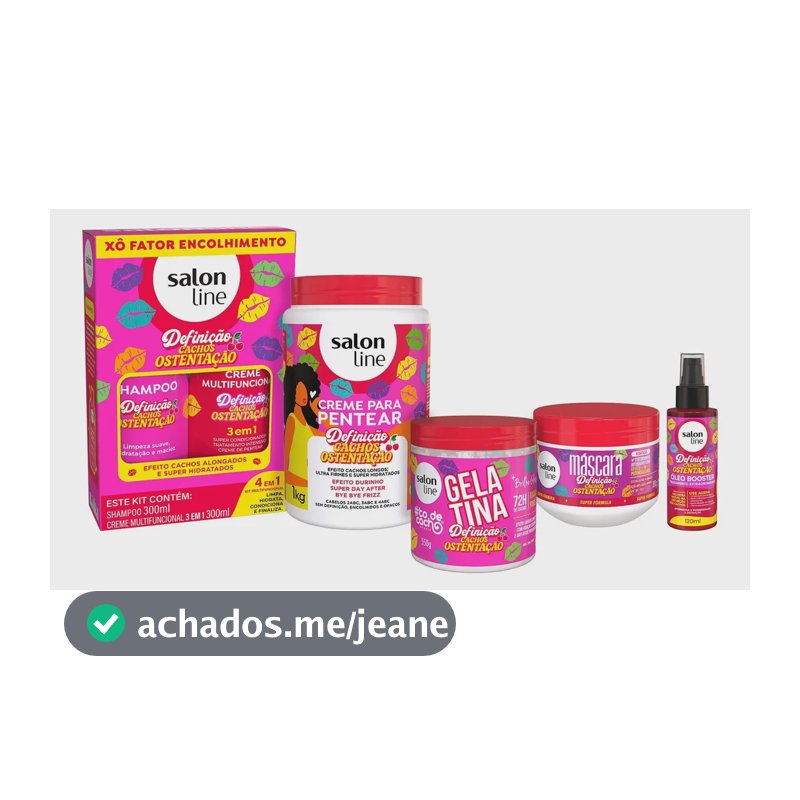 Kit Tratamento E Finalização Xêrosa Cachos Ostentação