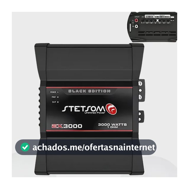 Módulo De Som Automotivo Stetsom Ex-3000 Black 1 2 Ou 4 Ohms