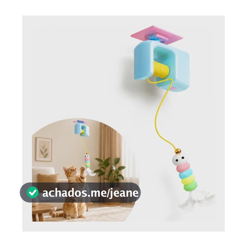 Brinquedo Gato Interativo Sobe Desce Automatico Recarregável Azul-celeste