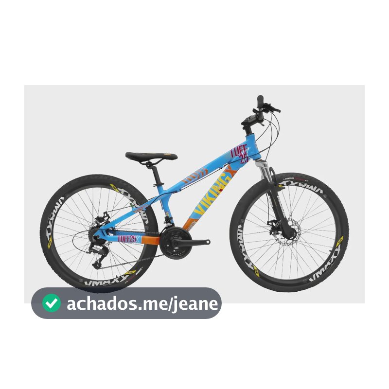 Bicicleta Vikingx Tuff X25 Vmaxx Aro 26  21v Freios A Disco Azul E Laranja/amarelo 13.5