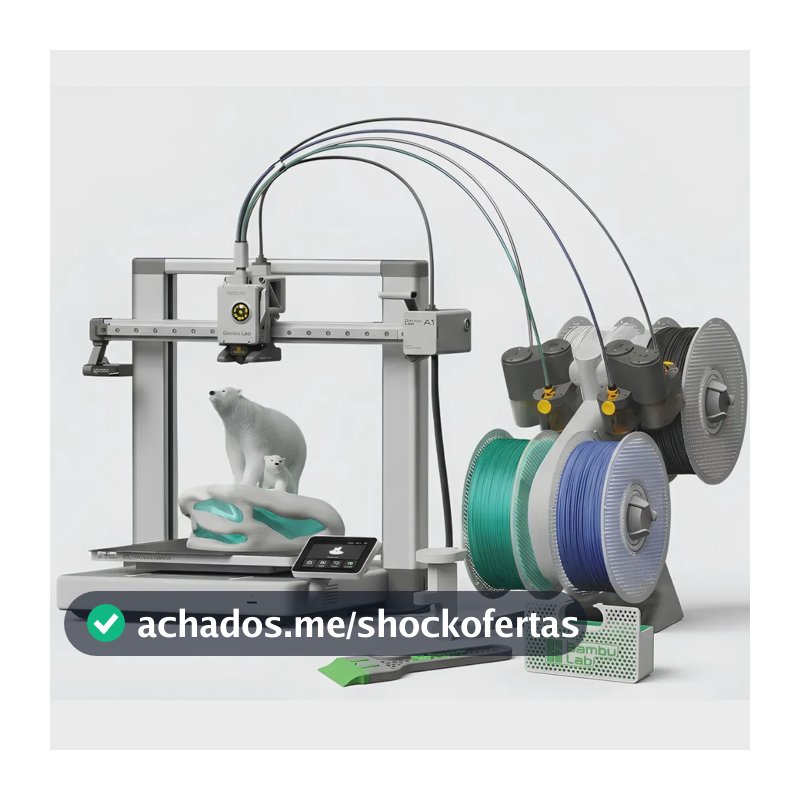 Impressora 3d Fdm Bambu Lab A1 Ams Lite (combo) + Kit Manutenção Basica 127/220v Prateado