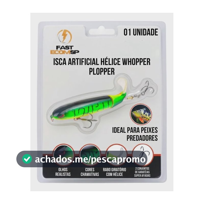 Isca Artificial Com Hélice Whopper Plopper Importada Variado