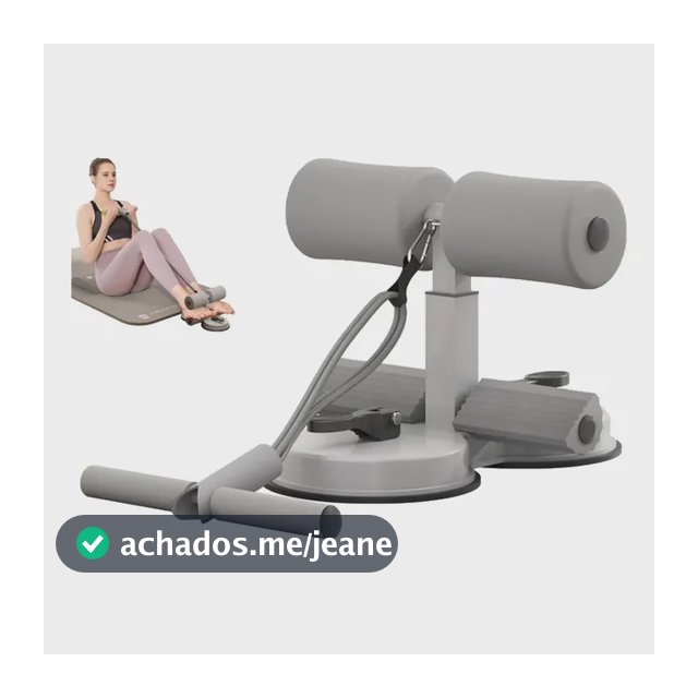 Suporte Para Abdominal Com Ventosa Abdominais Fitness Uni Cinza