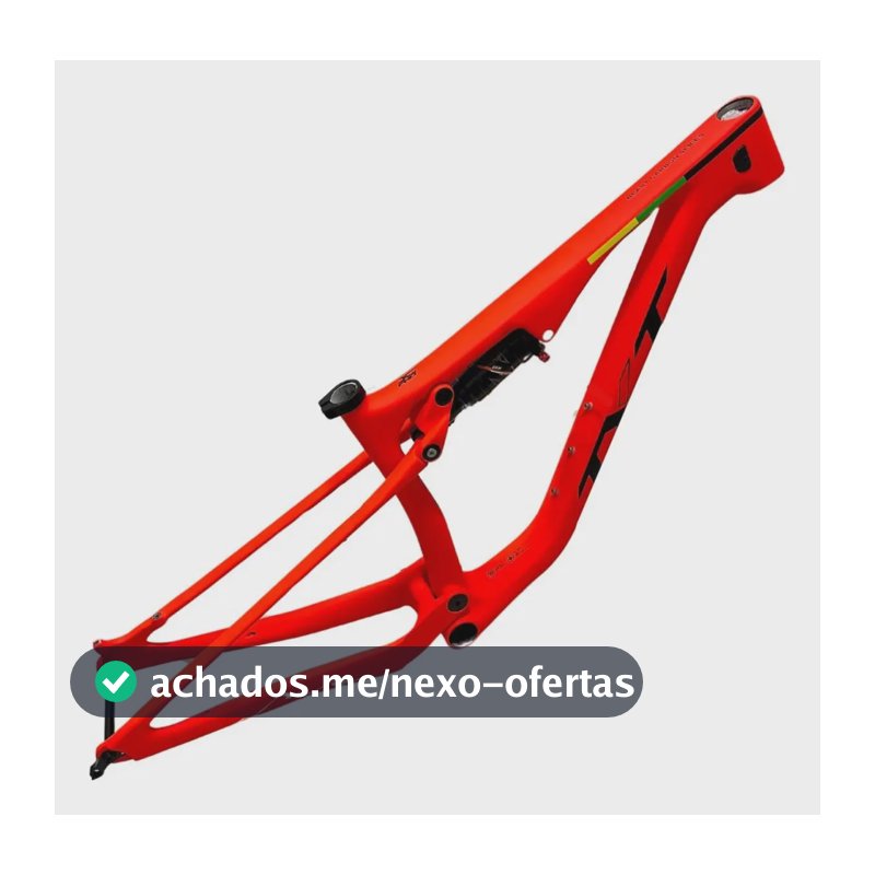Quadro MTB TYT Full Carbon Aro 29 com Trava no Guidão Vermelho