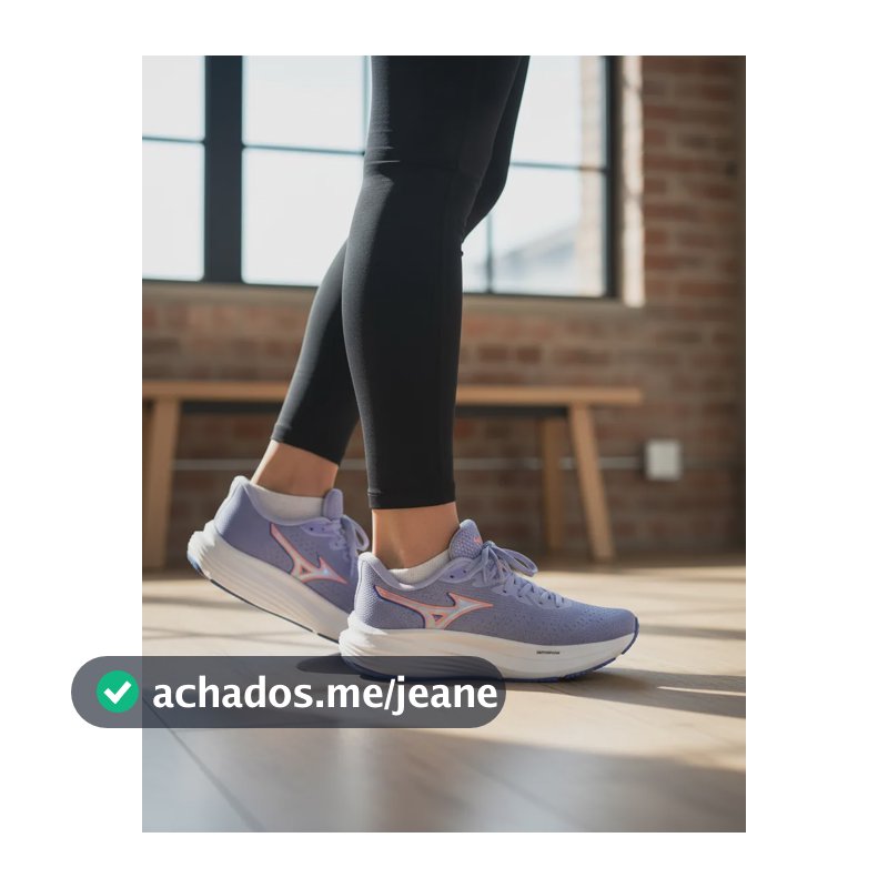 Tênis Mizuno Lively Feminino Conforto E Estilo Lilás Claro Liso 37,0 Br