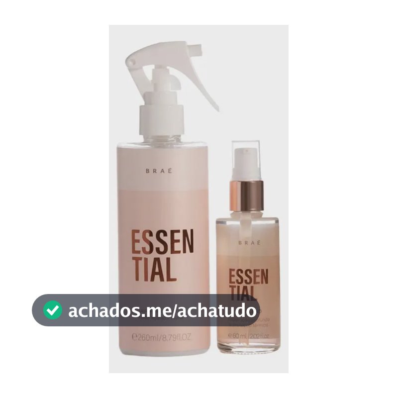 Kit Braé Essential Sérum e Óleo para Cabelos Danificados com Ácido Hialurônico