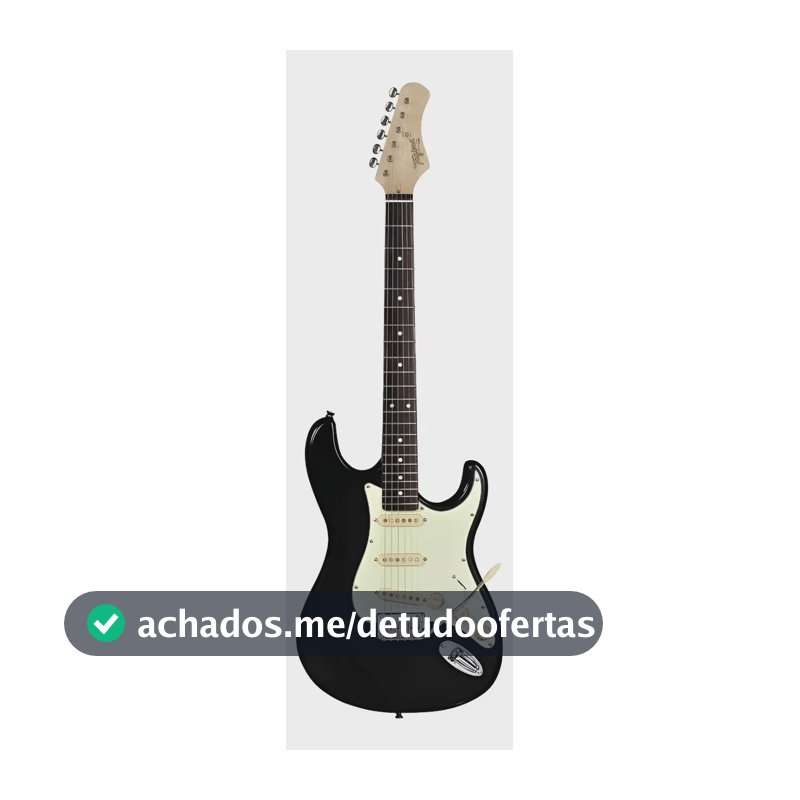 Guitarra Elétrica Tagima T-635 Classic Series Amieiro Preta Destro Black With Mint Green Shell Madeira Técnica