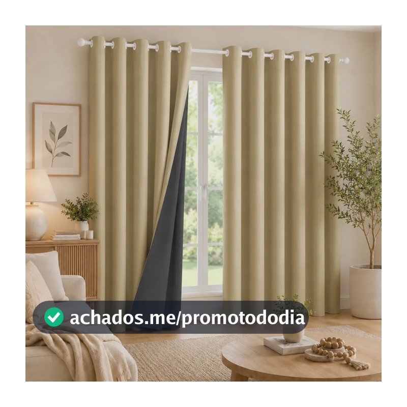 Cortina Blackout Corta Luz Blecaute 2,80 X 2,30 Sala/quarto Fabritex Enxovais Cor Creme