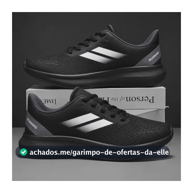 Tenis Academia Masculino Corrida Musculação Caminhada Treino Preto/branco 42