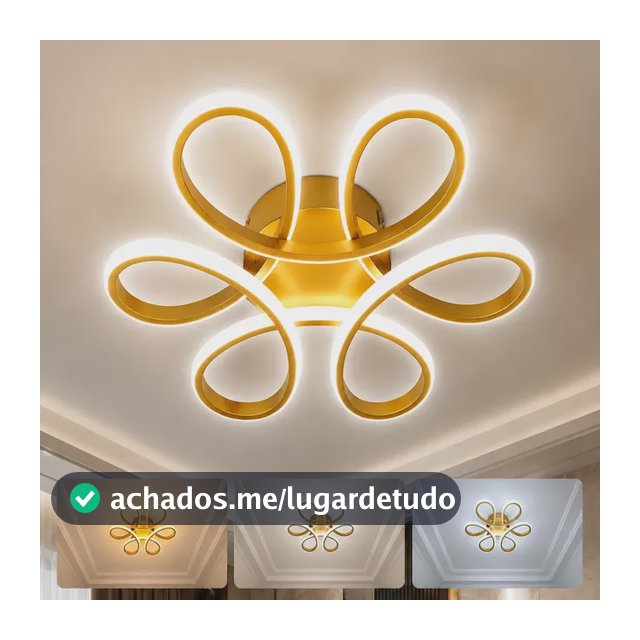 Luminária Led Moderna De Seis Folhas Para Teto Quarto Bivolt