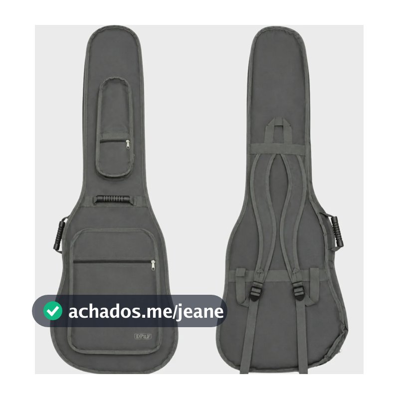 Capa Bag Para Contra Baixo Luxo Acolchoada Bolso Cargo Cinza Cinza-escuro