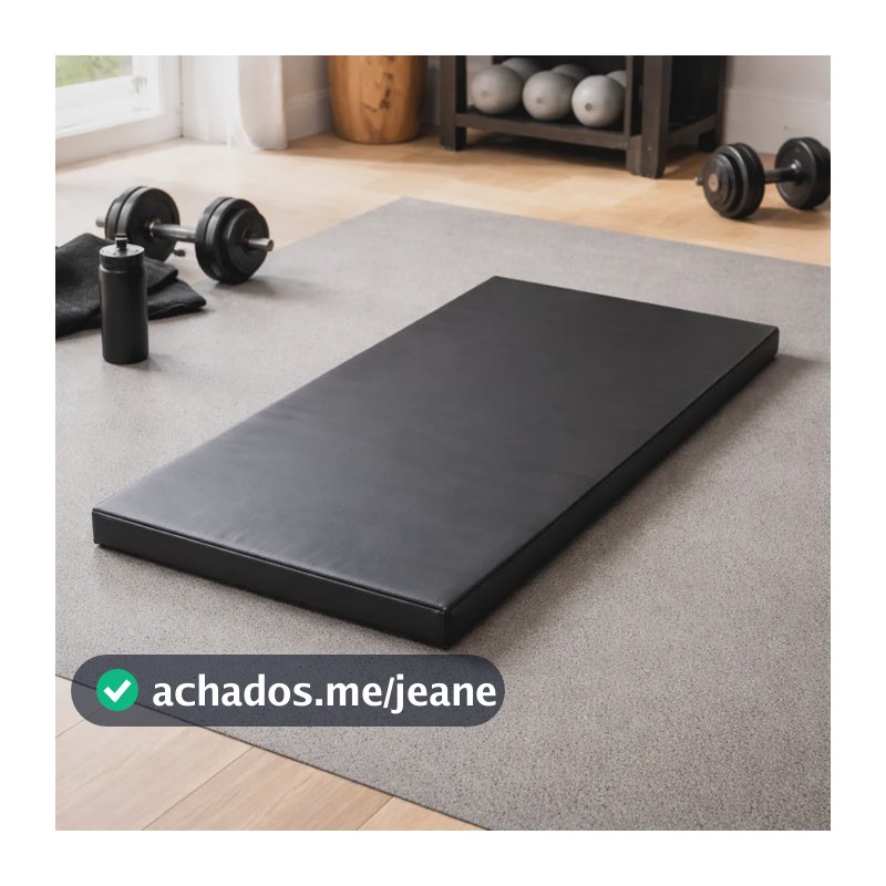 Colchonete Reforçado Academia Pet Treino 90x40x3 Yoga Preto
