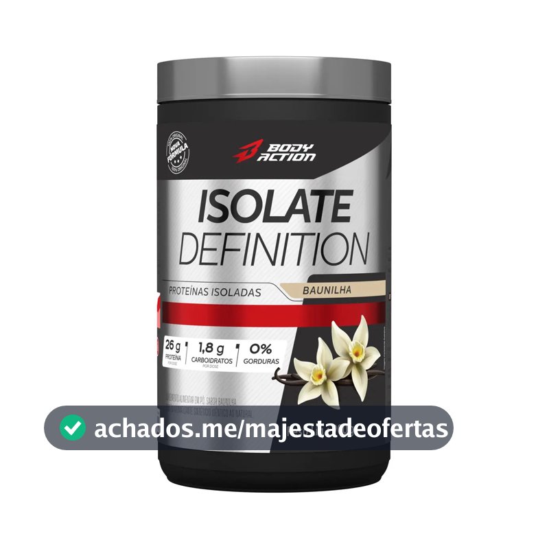 Proteína Bodyaction Tradicional Isolate Definition em pó sabor Baunilha x 900g
