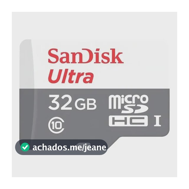 Cartão de memória SanDisk SDSQUNR-032G-GN3MA Ultra com adaptador SD 32GB