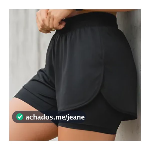 Shorts Feminino Fitness 2 Em 1 Compressão  Academia Treino